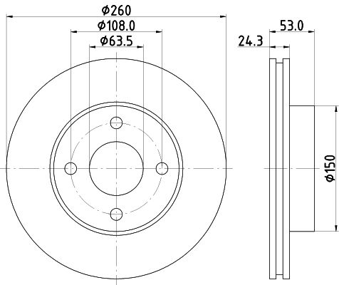 HELLA PAGID Тормозной диск 8DD 355 101-391